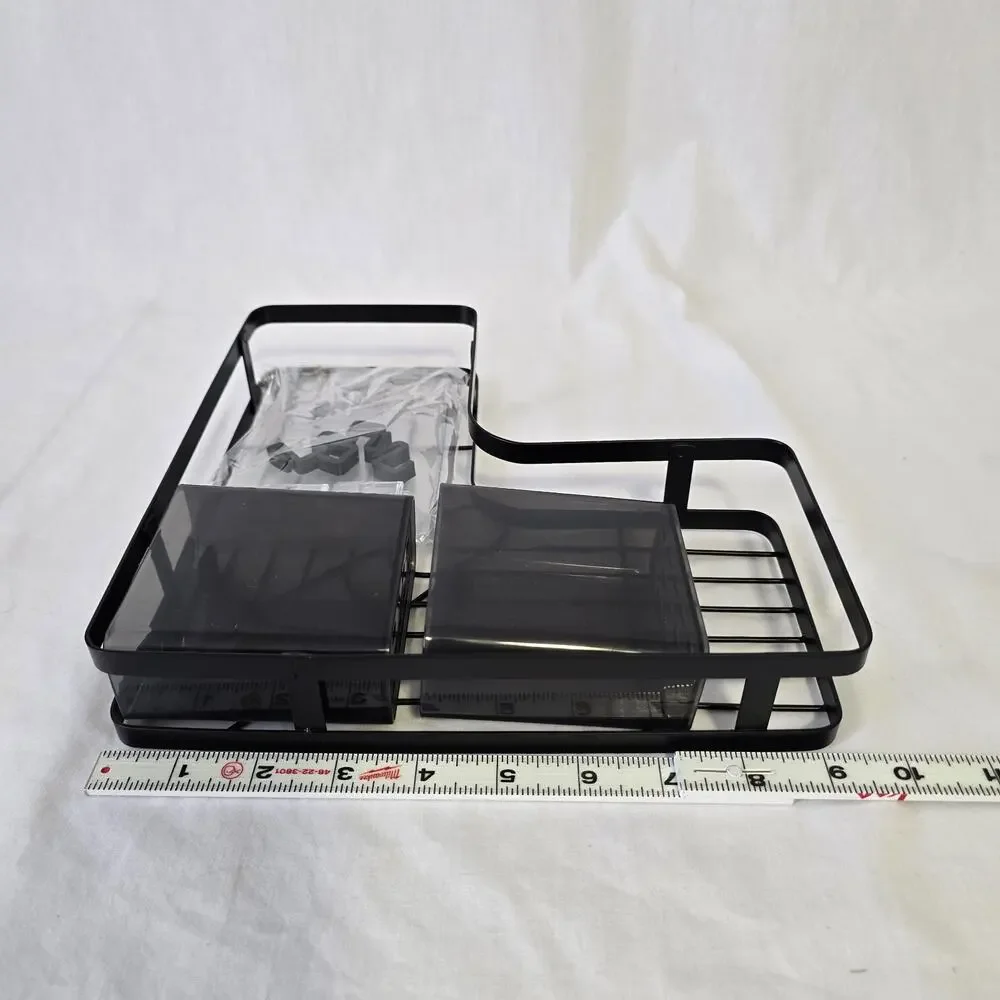 Metal Corner Shower Caddy Black Suitable for Multiple Spaces 2 In Box New